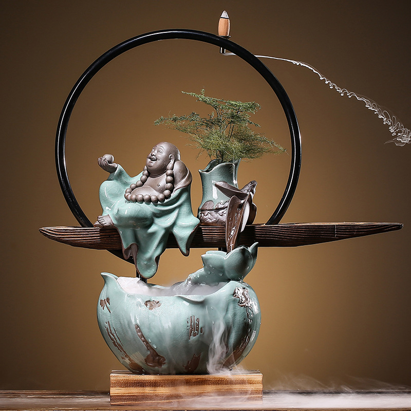 Water Purifier Fountain Humidifier Fortune Fengshui Wheel Living Room Office Home Creative Imported arts and crafts