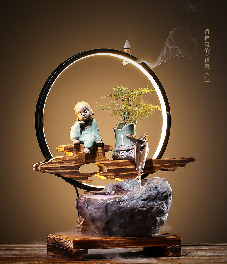 Water Purifier Fountain Humidifier Fortune Fengshui Wheel Living Room Office Home Creative Imported arts and crafts Water Purifier Fountain Humidifier Fortune Fengshui Wheel Living Room Office Home Creative Imported arts and crafts