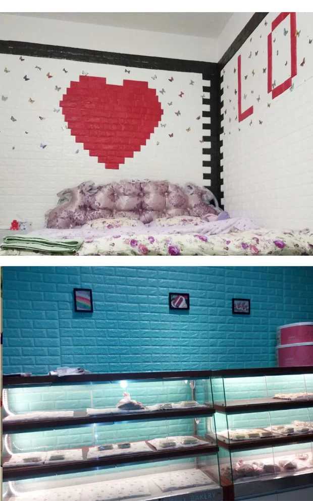 New Stripe Waterproof PE Brick Sticker Anti-Collision Sponge Foam Wall Sticker 3D Wood Grain Elastic Brick Wallpaper New Stripe Waterproof PE Brick Sticker Anti-Collision Sponge Foam Wall Sticker 3D Wood Grain Elastic Brick Wallpaper