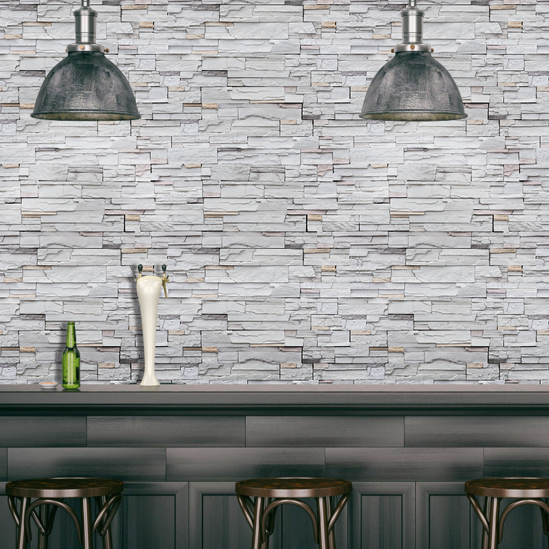 [SA-1029] Vintage Brick Pattern Brick Brick Self-Adhesive Wallpaper Cafe Dining Room Entrance Decorative Stickers