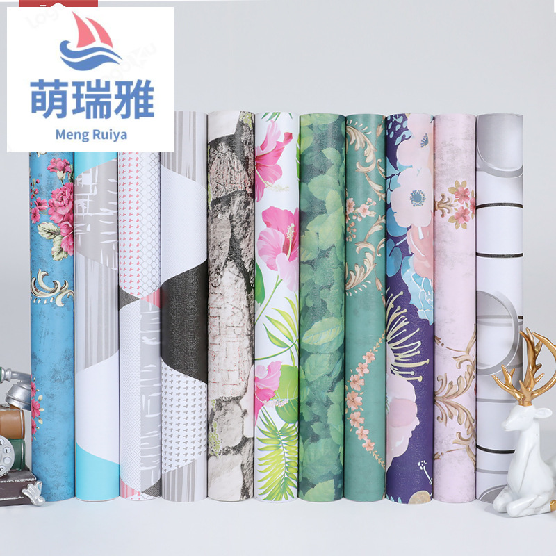 New Thickened PVC Self-Adhesive Wallpaper Waterproof European-Style Pastoral Bedroom Dorm Background Wall Renovation New Thickened PVC Self-Adhesive Wallpaper Waterproof European-Style Pastoral Bedroom Dorm Background Wall Renovation