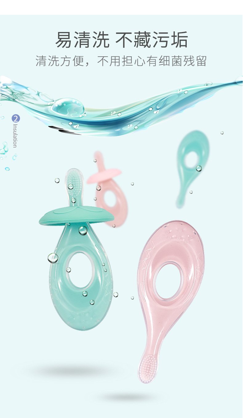 Soft Fur Training Teeth Protecting Brush Baby Teether Children Baby Toothbrush Wash Tongue Coating Custom Labeling Soft Fur Training Teeth Protecting Brush Baby Teether Children Baby Toothbrush Wash Tongue Coating Custom Labeling