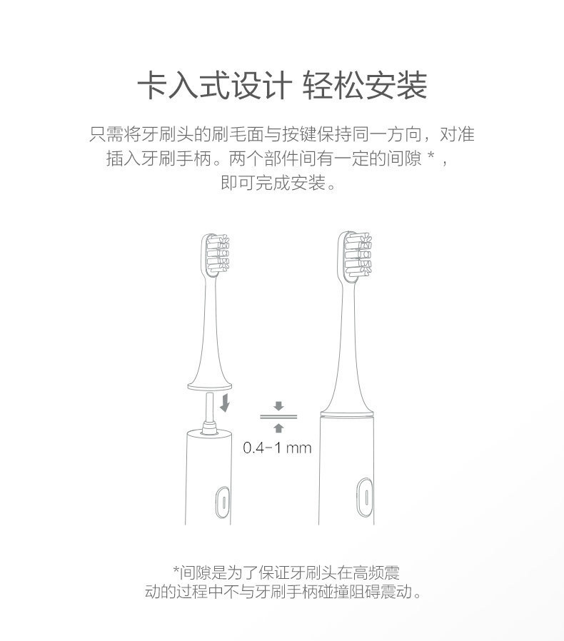 Sonic Electric Toothbrush Head 3Piece Universal Smart Replacement Head Soft Hair Small Brush Head International Version