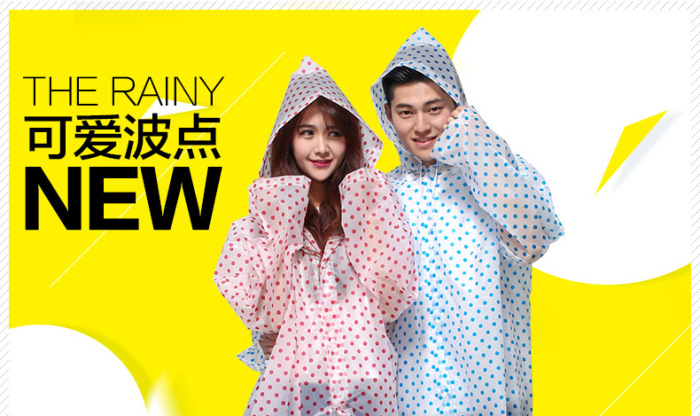 Minca dot outdoor adult / children raincoat EVA long coat type Minca dot outdoor adult / children raincoat EVA long coat type