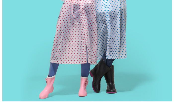 Minca dot outdoor adult / children raincoat EVA long coat type Minca dot outdoor adult / children raincoat EVA long coat type