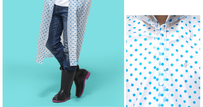 Minca dot outdoor adult / children raincoat EVA long coat type Minca dot outdoor adult / children raincoat EVA long coat type