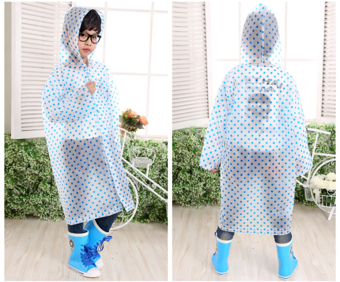 Minca dot outdoor adult / children raincoat EVA long coat type Minca dot outdoor adult / children raincoat EVA long coat type