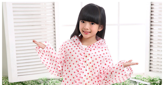 Minca dot outdoor adult / children raincoat EVA long coat type Minca dot outdoor adult / children raincoat EVA long coat type