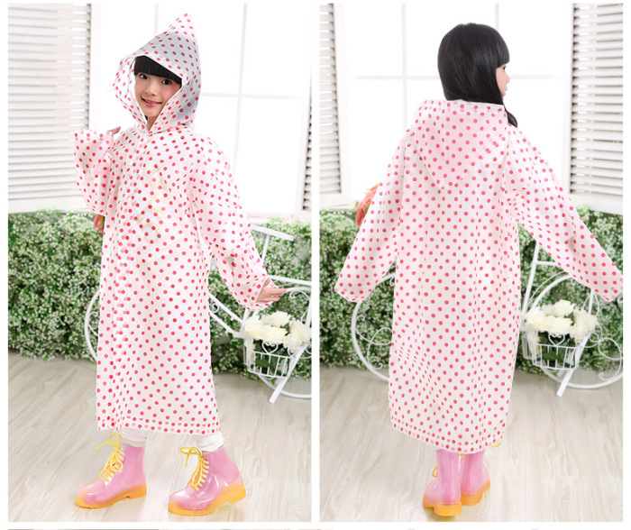 Minca dot outdoor adult / children raincoat EVA long coat type Minca dot outdoor adult / children raincoat EVA long coat type