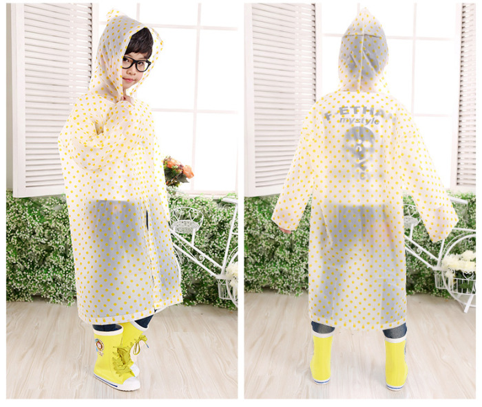 Minca dot outdoor adult / children raincoat EVA long coat type Minca dot outdoor adult / children raincoat EVA long coat type