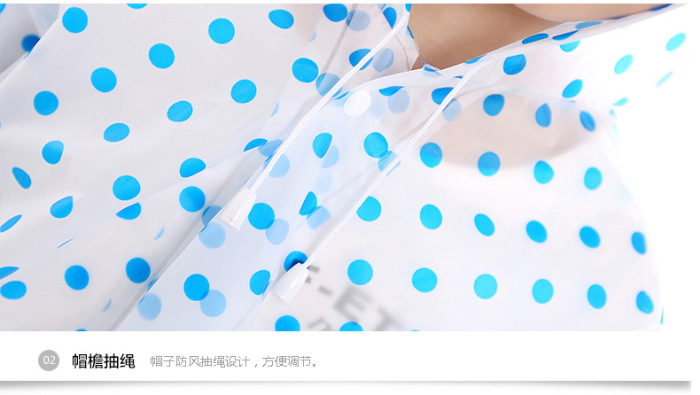 Minca dot outdoor adult / children raincoat EVA long coat type Minca dot outdoor adult / children raincoat EVA long coat type