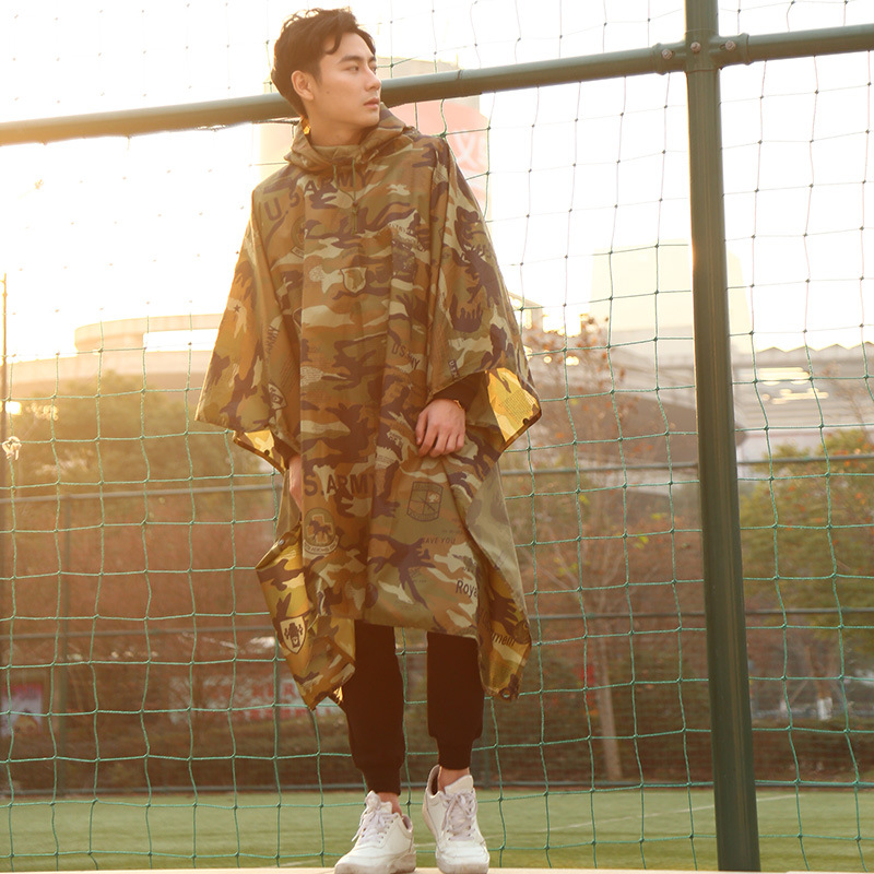 Foreign trade new is suing camouflage raincoat with hat cape fashion creative waterproofing coat manufacturers wholesale Foreign trade new is suing camouflage raincoat with hat cape fashion creative waterproofing coat manufacturers wholesale