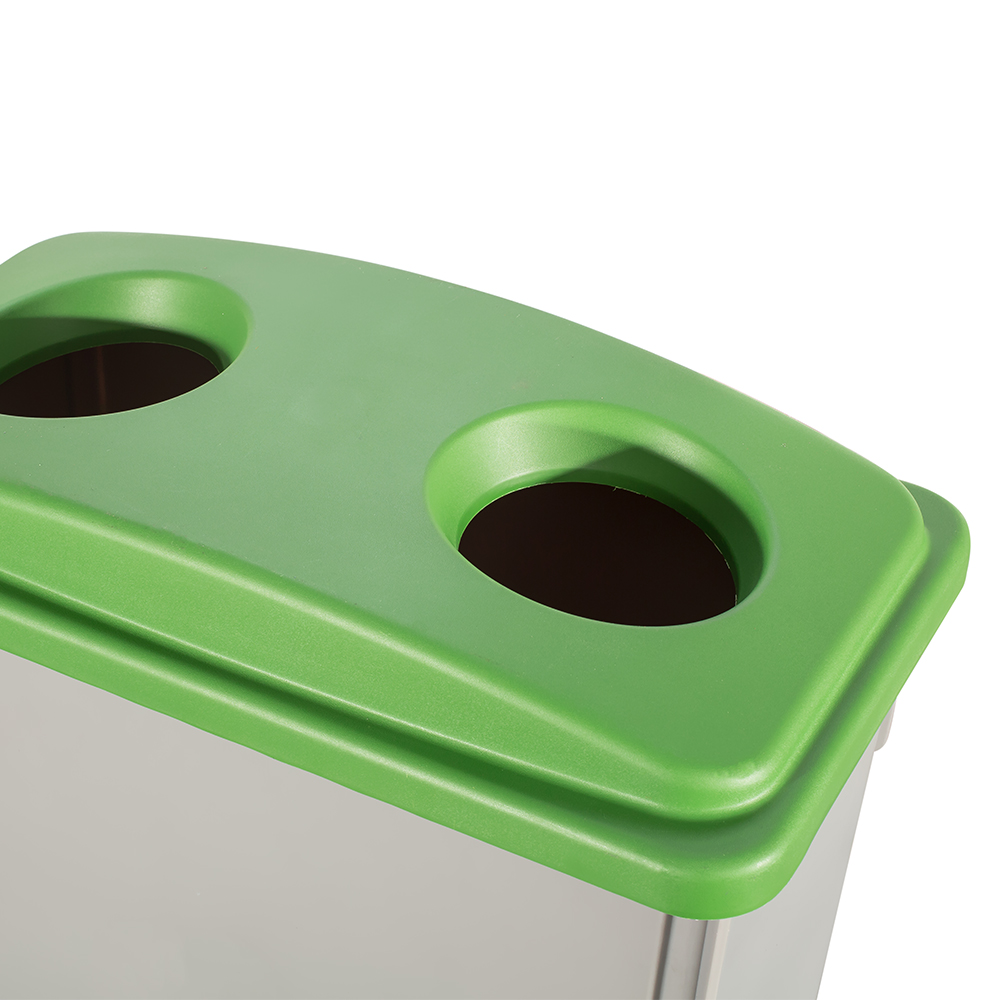 Slim rectangular plastic bucket waste trash bin with various lid