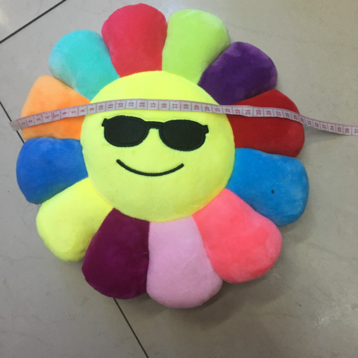 Tiktok Same Creative Colorful Sun Flower Emoji Pillow Customized Plush Toy Small Pendant Gift Cushion Tiktok Same Creative Colorful Sun Flower Emoji Pillow Customized Plush Toy Small Pendant Gift Cushion