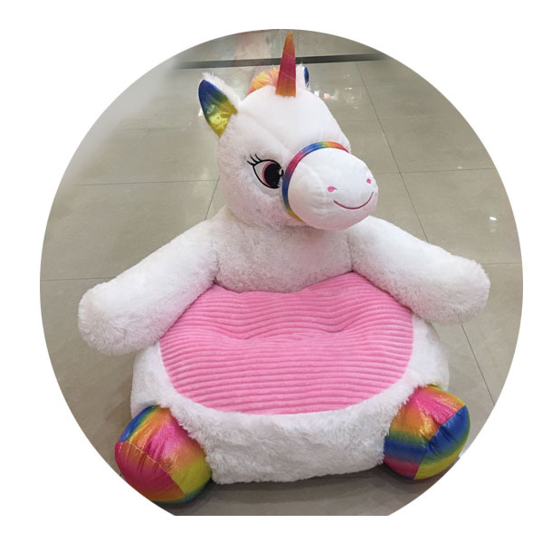 Cartoon sofa children sofa home cushion Panda unicorn sofa plush the toy unicorn teddy bear sofa leather shell