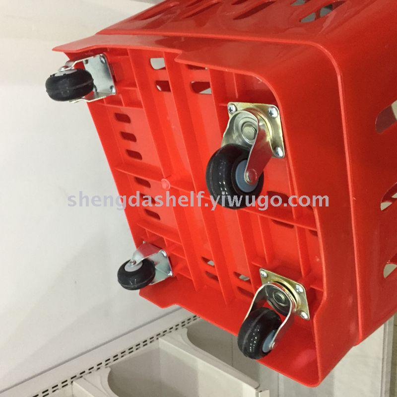 Supermarket shopping basket four-wheel high back shopping basket large shopping basket laundry basket vegetable basket Supermarket shopping basket four-wheel high back shopping basket large shopping basket laundry basket vegetable basket