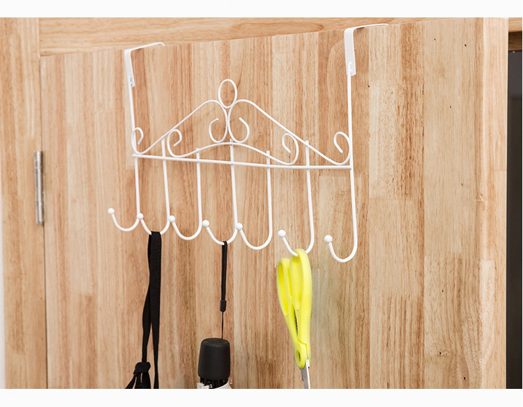 Hanger behind the Door Nail-Free Traceless Creative Ironwork Gate Coat Hanger Bathroom Towel Hook Wall-Mounted Coat Rack Hanger behind the Door Nail-Free Traceless Creative Ironwork Gate Coat Hanger Bathroom Towel Hook Wall-Mounted Coat Rack