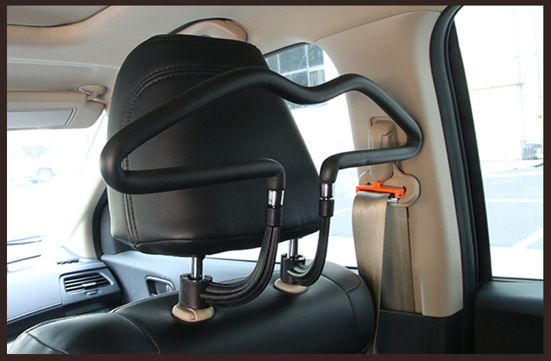 Hanger for Car Stainless Steel Coat Hanger Car Pu Hanger Support Car Suit Hanger Car Seat Back Hanger
