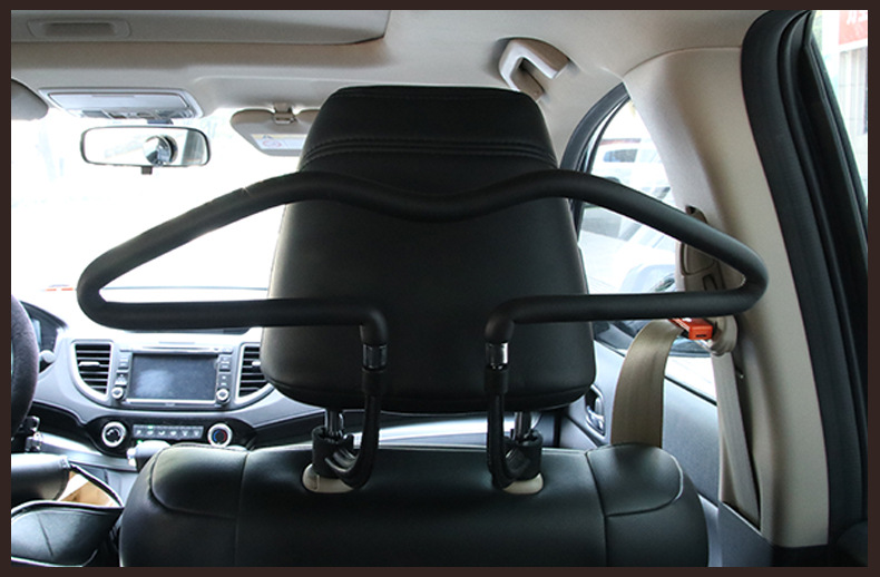 Hanger for Car Stainless Steel Coat Hanger Car Pu Hanger Support Car Suit Hanger Car Seat Back Hanger