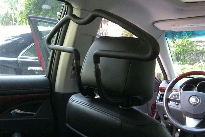 Hanger for Car Stainless Steel Coat Hanger Car Pu Hanger Support Car Suit Hanger Car Seat Back Hanger