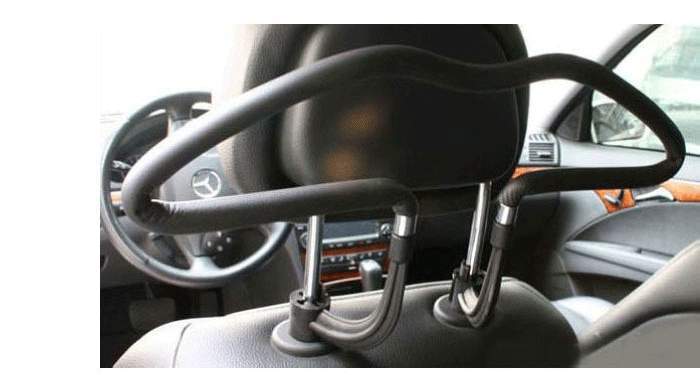 Hanger for Car Stainless Steel Coat Hanger Car Pu Hanger Support Car Suit Hanger Car Seat Back Hanger