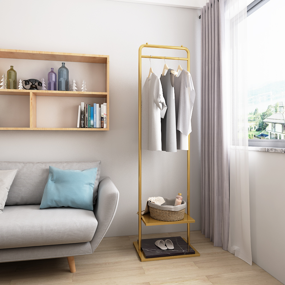 Clothes Hanger Floor Coat Rack Bedroom Internet Celebrity Clothing Store Clothes Hanger Clothes Rack Mild Luxury Marble