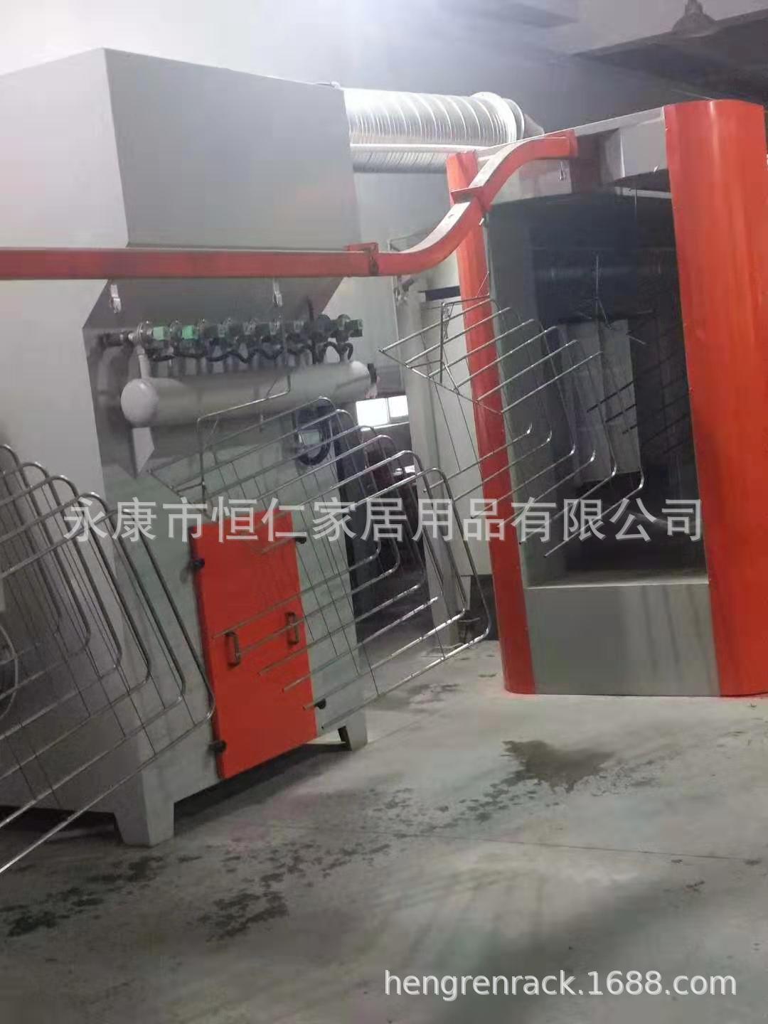 Clothes Hanger Floor Installation-Free Telescopic Coat Hanger Iron Pipe Plastic Spraying Three-Layer Towel  Coat Hanger