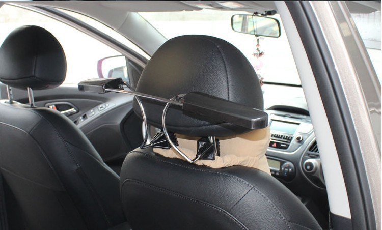 Stainless Steel Coat Hanger Car Retractable Storage Storage Bracket Hanging Suit Car Chair Back Clothes Hanger Universal