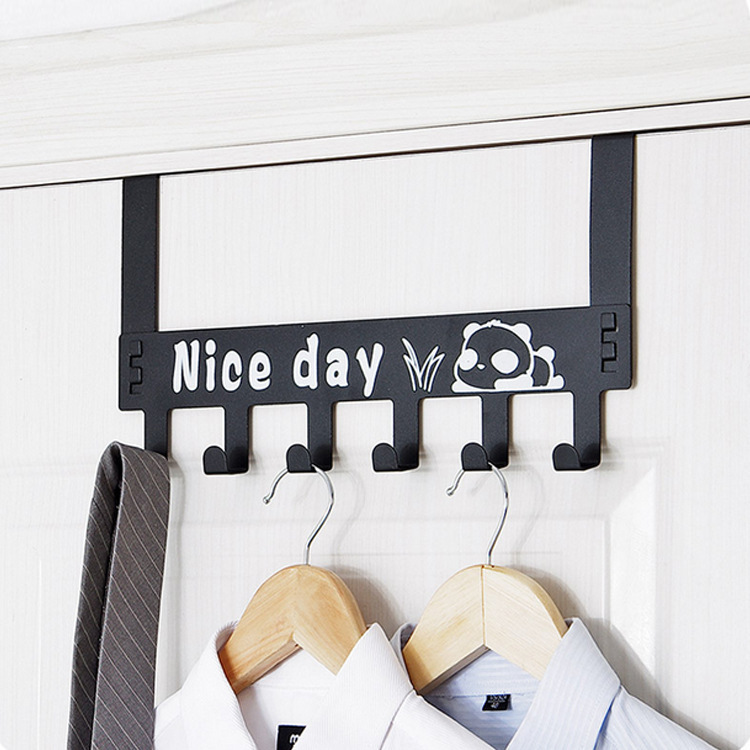 NailFree Traceless Door Rear Hook Door Back Clothes Hanger Coat Hook Creative Cartoon WallMounted Hanger On The Door