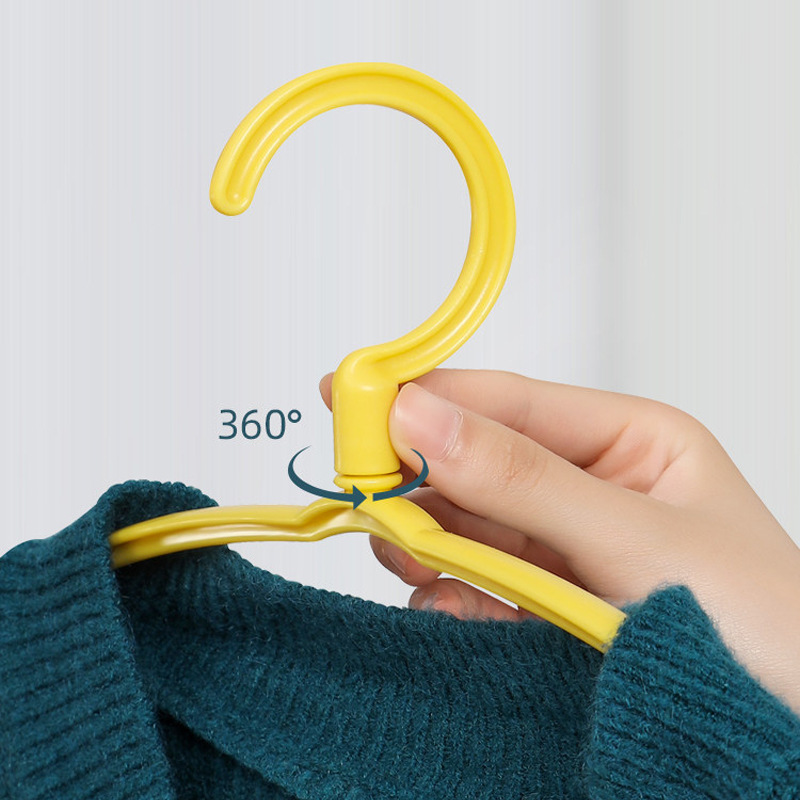  Rotatable Wide Shoulder Plastic Clothes Hanger Adult Wet and Dry Dual-Use Clothes Hanger Coat Hanger