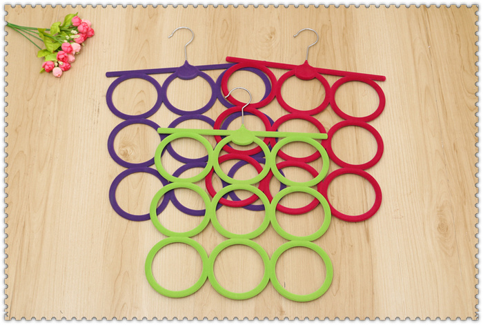 High - grade flocking racks scarves racks Tie - frame non - slip garment hanger High - grade flocking racks scarves racks Tie - frame non - slip garment hanger
