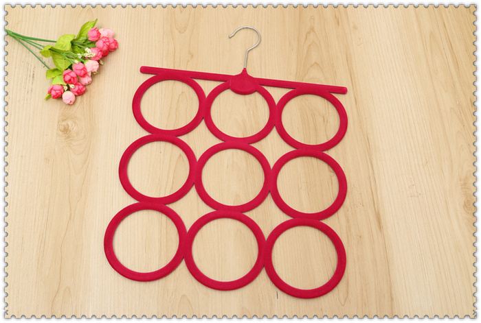 High - grade flocking racks scarves racks Tie - frame non - slip garment hanger High - grade flocking racks scarves racks Tie - frame non - slip garment hanger