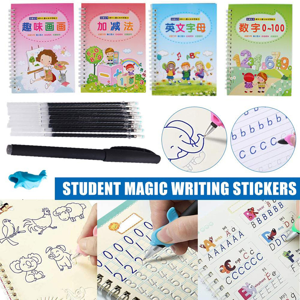 Simple Hand Lettering Calligraphy Practice Board Student Magic Magic Writing Practice Pen Set