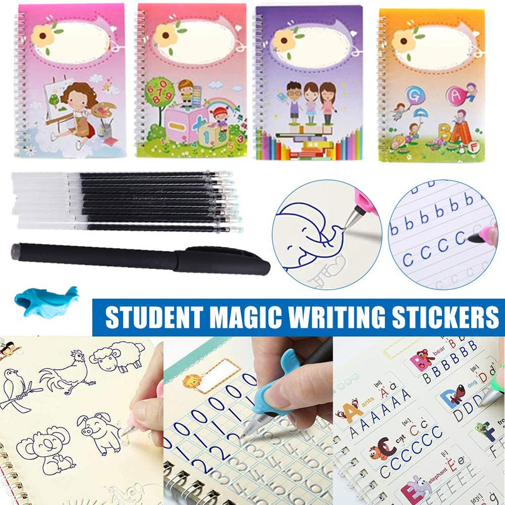 Simple Hand Lettering Calligraphy Practice Board Student Magic Magic Writing Practice Pen Set