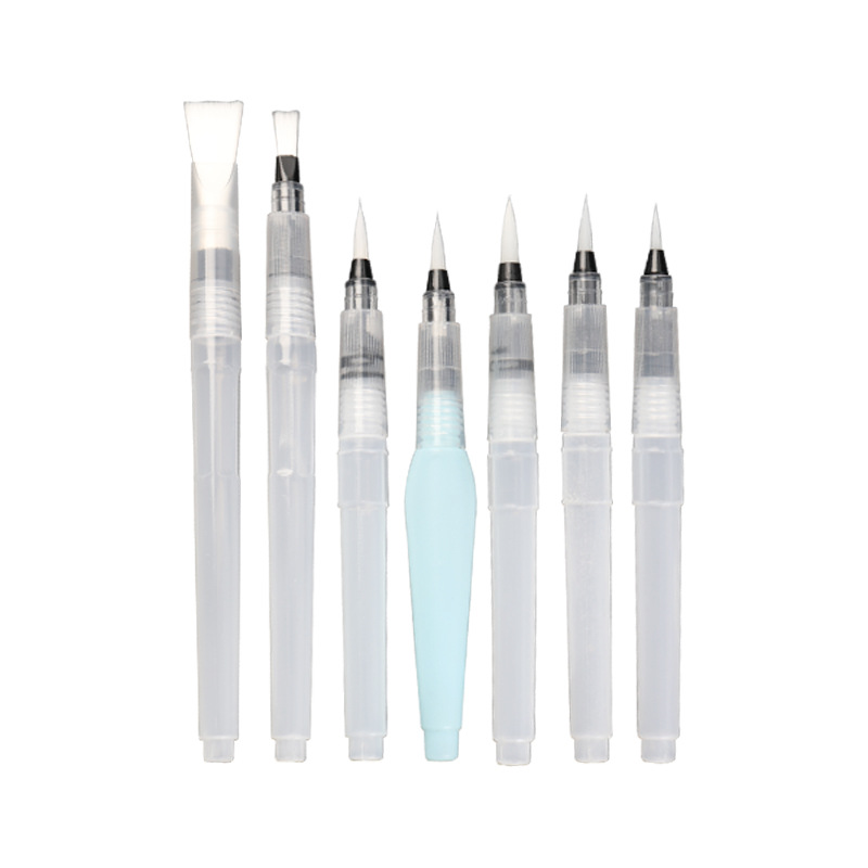 6 Tap Water Pen Set Art Solid Watercolor Brush Soft Bristle Pointed Water Soluble Calligraphy painting