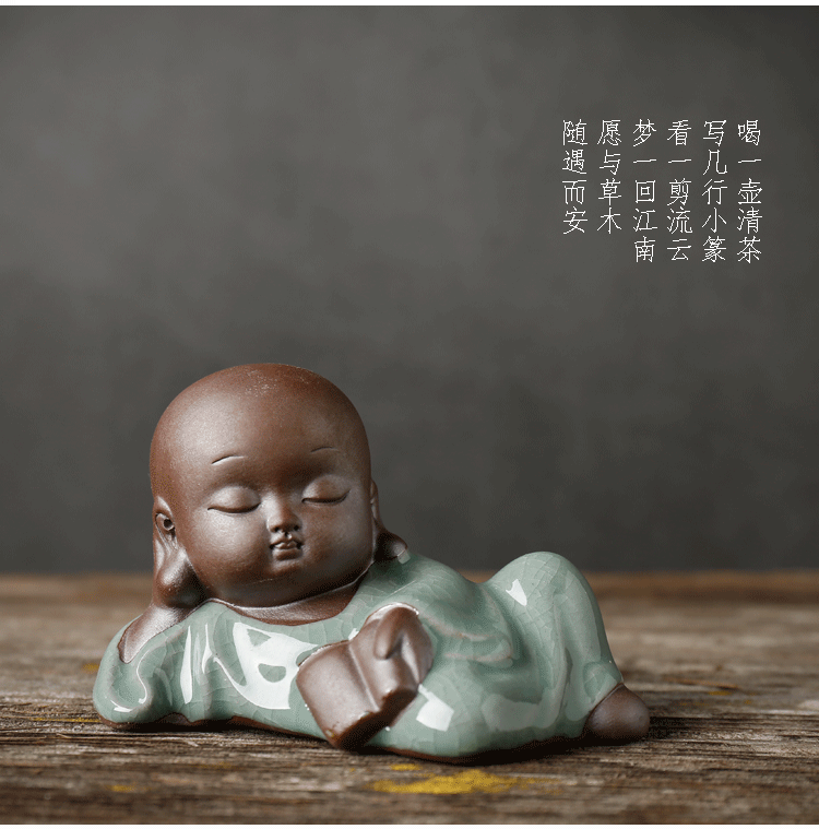 Monk Tea Ornaments Ceramic Piano Chess Calligraphy and Painting Zen Crafts Lucky Small Ornaments Kung Fu Tea Ceremony