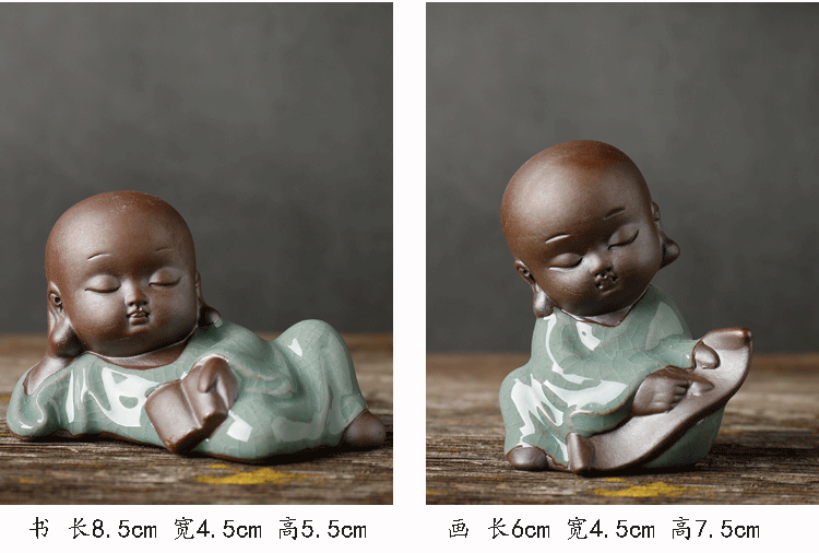 Monk Tea Ornaments Ceramic Piano Chess Calligraphy and Painting Zen Crafts Lucky Small Ornaments Kung Fu Tea Ceremony