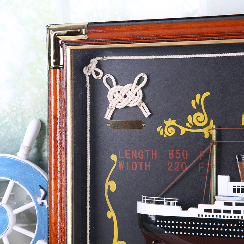 Titanic Hanging Painting Sailor Knot Photo Frame Living Room Sofa Background Wall Dining Room Office Wooden Craftwork