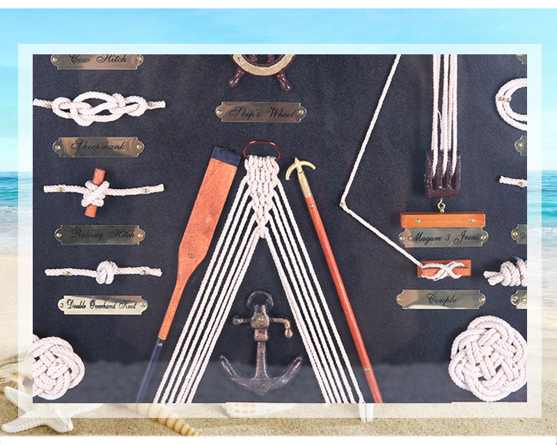 Mediterranean Wall-Mounted Marine Photo Frame Sailor Knot Frame Marine Hanging Painting Sailing Mural Wooden Craftwork Mediterranean Wall-Mounted Marine Photo Frame Sailor Knot Frame Marine Hanging Painting Sailing Mural Wooden Craftwork