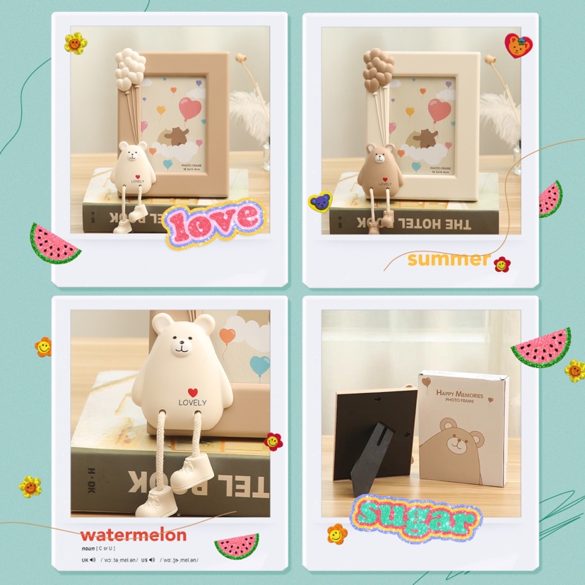 Haotao Photo Frame HT-TF1134 Hanging Foot Bear 7-Inch Vertical Version (2 Colors) Haotao Photo Frame HT-TF1134 Hanging Foot Bear 7-Inch Vertical Version (2 Colors)