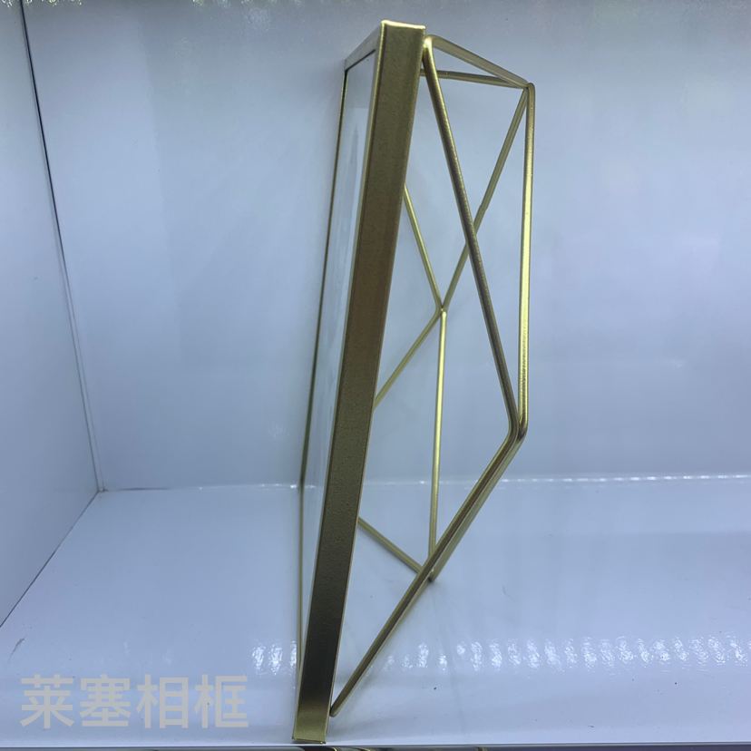 Gentle Times Nordic Geometric Glass Creative Decoration Photo Home Decorative Gift Crafts Metal Photo Frame