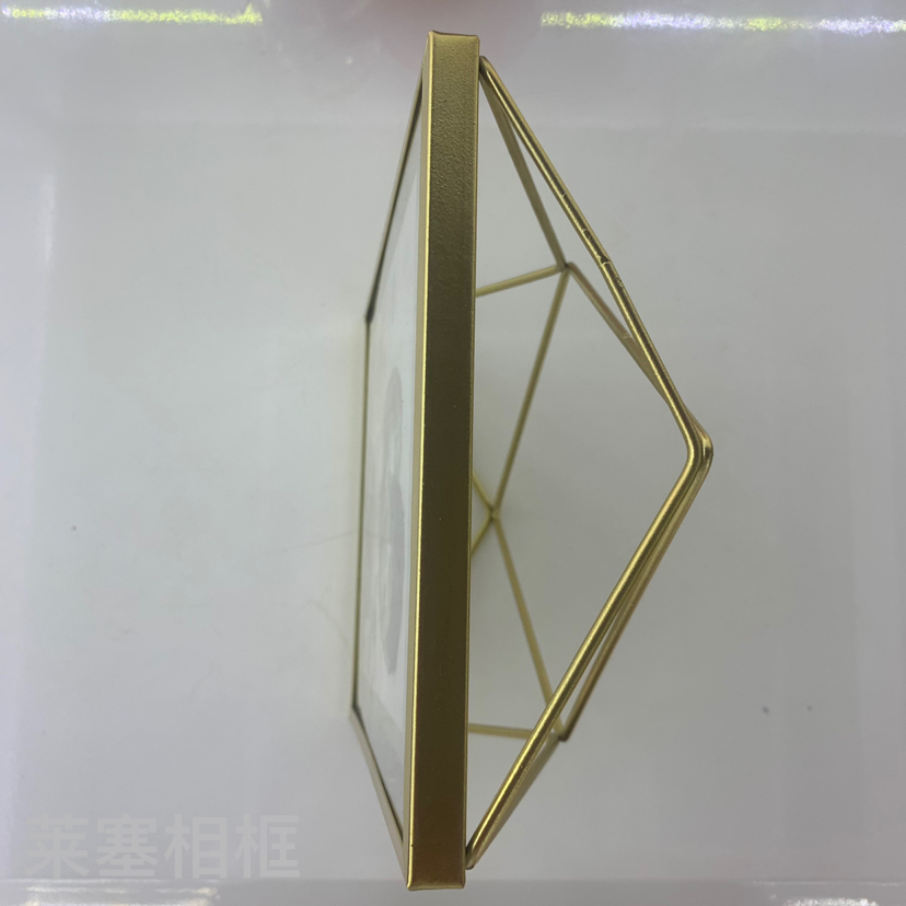 Gentle Times Nordic Geometric Glass Creative Decoration Photo Home Decorative Gift Crafts Metal Photo Frame