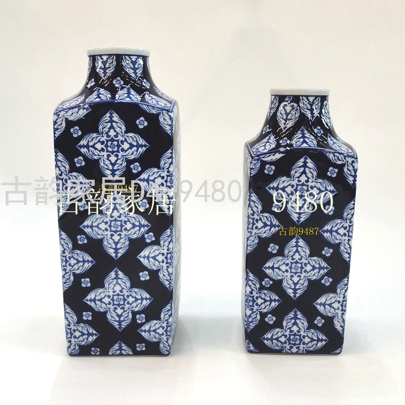 Factory Hot Selling Ceramic Crafts Creative Blue and White Porcelain Craft Ceramic Ornaments Vase Factory Hot Selling Ceramic Crafts Creative Blue and White Porcelain Craft Ceramic Ornaments Vase