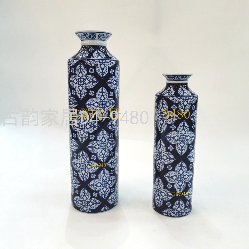 Factory Hot Selling Ceramic Crafts Creative Blue and White Porcelain Craft Ceramic Ornaments Vase Factory Hot Selling Ceramic Crafts Creative Blue and White Porcelain Craft Ceramic Ornaments Vase