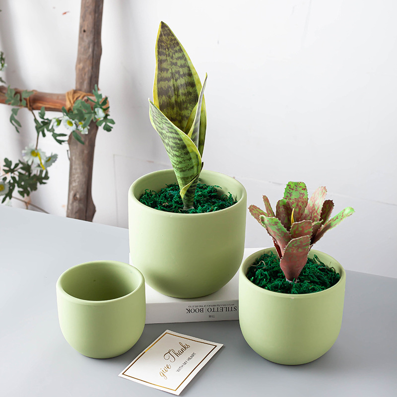 Porcelain craft Nordic Morandi Style Simple Succulents Flower Pot Phalaenopsis Pot Flowers Cactus Large