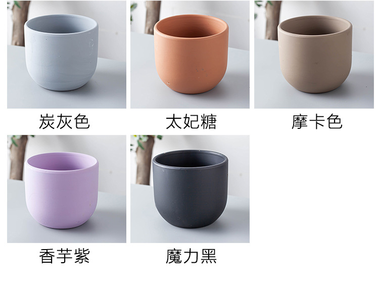 Porcelain craft Nordic Morandi Style Simple Succulents Flower Pot Phalaenopsis Pot Flowers Cactus Large
