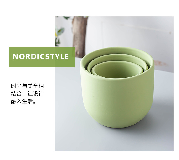 Porcelain craft Nordic Morandi Style Simple Succulents Flower Pot Phalaenopsis Pot Flowers Cactus Large
