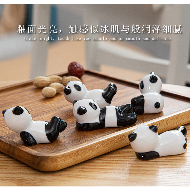 Baoyun Zakka Japanese Style Groceries Chopsticks Shelf Ceramic Chopsticks Rest Chopsticks Shelf Panda Porcelain craft Baoyun Zakka Japanese Style Groceries Chopsticks Shelf Ceramic Chopsticks Rest Chopsticks Shelf Panda Porcelain craft