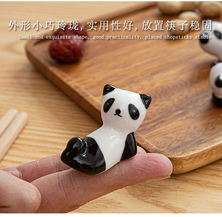 Baoyun Zakka Japanese Style Groceries Chopsticks Shelf Ceramic Chopsticks Rest Chopsticks Shelf Panda Porcelain craft Baoyun Zakka Japanese Style Groceries Chopsticks Shelf Ceramic Chopsticks Rest Chopsticks Shelf Panda Porcelain craft