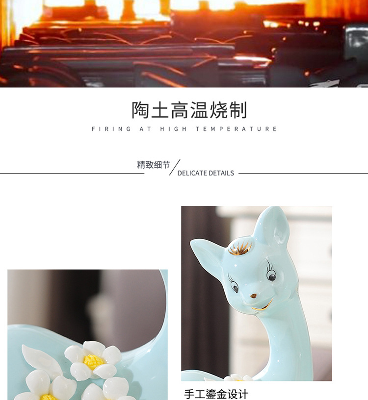 Porcelain craft Decoration Animal Decoration Creative Gift Home Living Room TV Bench for Bedroom Decoration Porcelain craft Decoration Animal Decoration Creative Gift Home Living Room TV Bench for Bedroom Decoration